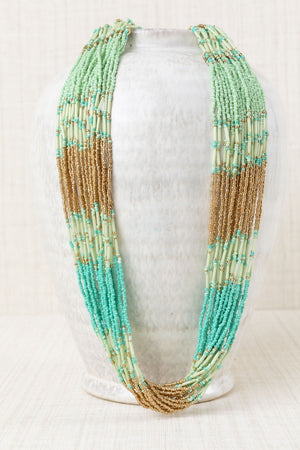 Blue Striped Necklace