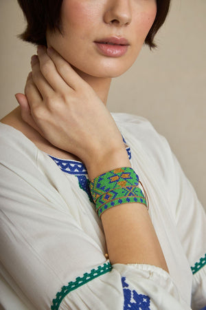 Pulsera Maya en Resina Verde
