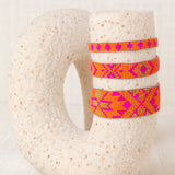 Fuchsia Resin Mayan Bracelet
