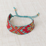 Pulsera Maya en Resina Rojo