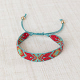 Pulsera Maya en Resina Rojo