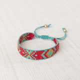 Pulsera Maya en Resina Rojo