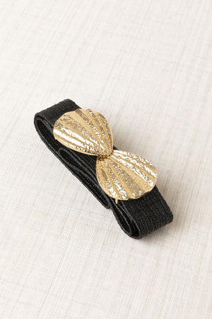 Cinturón Hebilla Conchas Negro