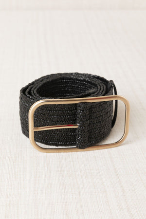 Cinturón Hebilla Fina Negro