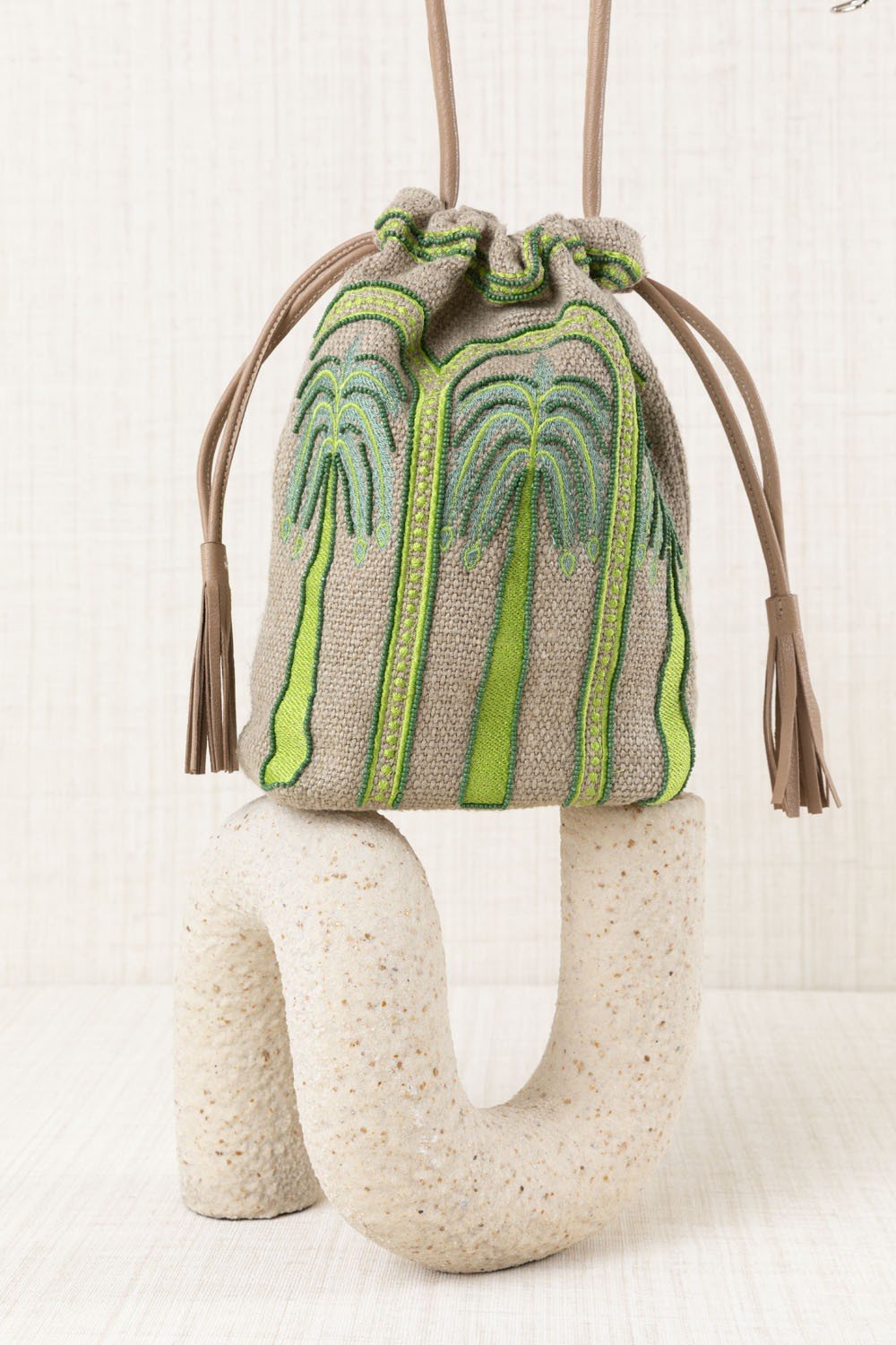 Bolso Saca Palmeras Verde