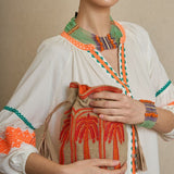 Orange Palm Tree Bucket Bag