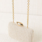 Bolso Clutch Tejido Natural Blanco