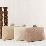 Beige Raffia Clutch Bag