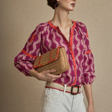 Bolso Rafia Mini Naranja