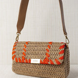 Bolso Rafia Midi Naranja