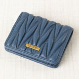 Blue Pleated Wallet