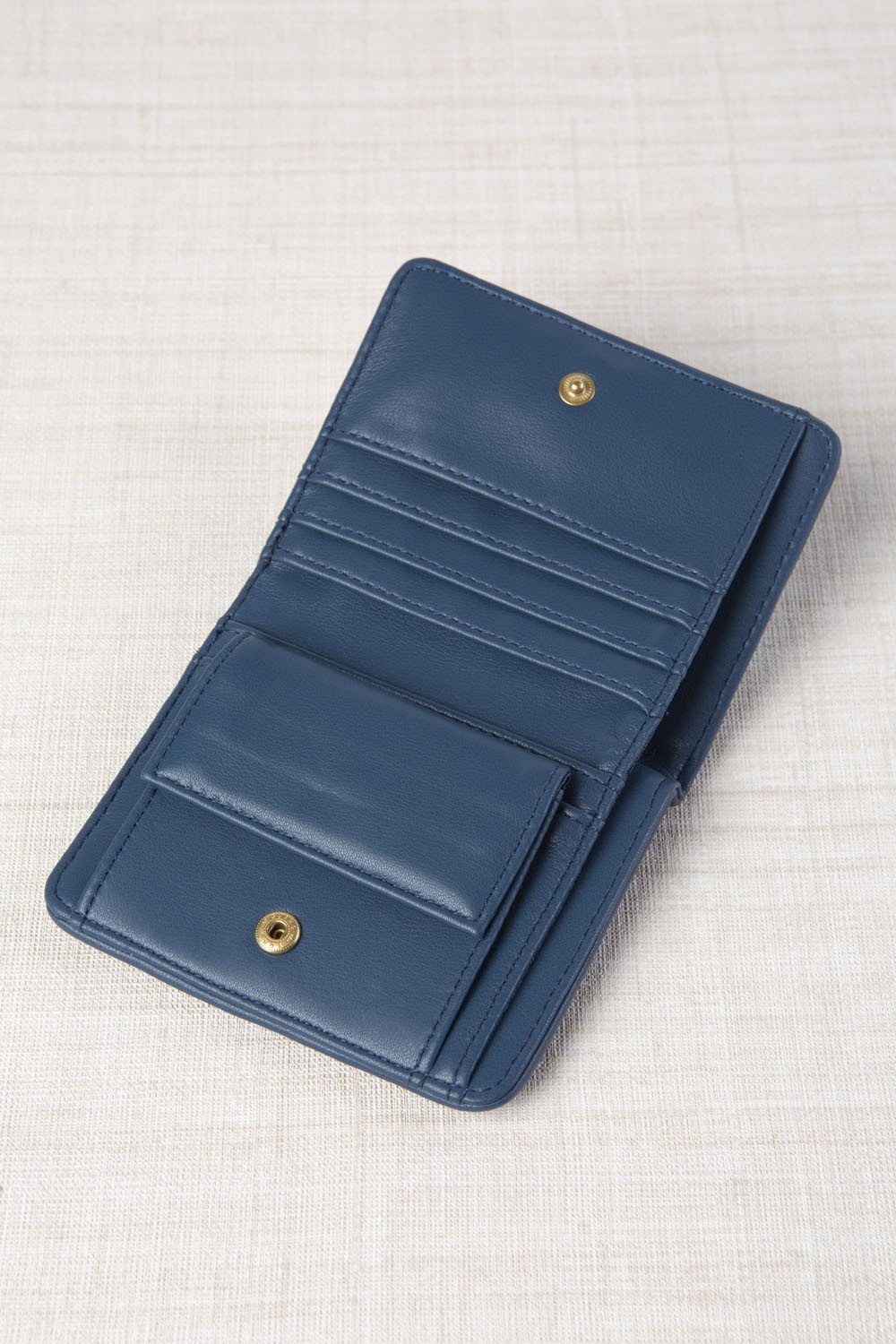 Cartera Monedero Plisado Azul