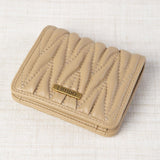 Cartera Monedero Plisado Beige