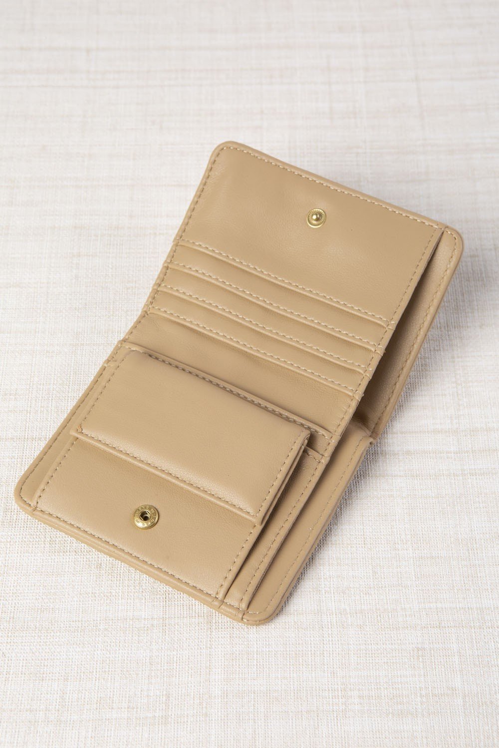 Cartera Monedero Plisado Beige