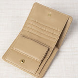 Cartera Monedero Plisado Beige