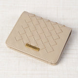 Cartera Monedero Trenzado Beige