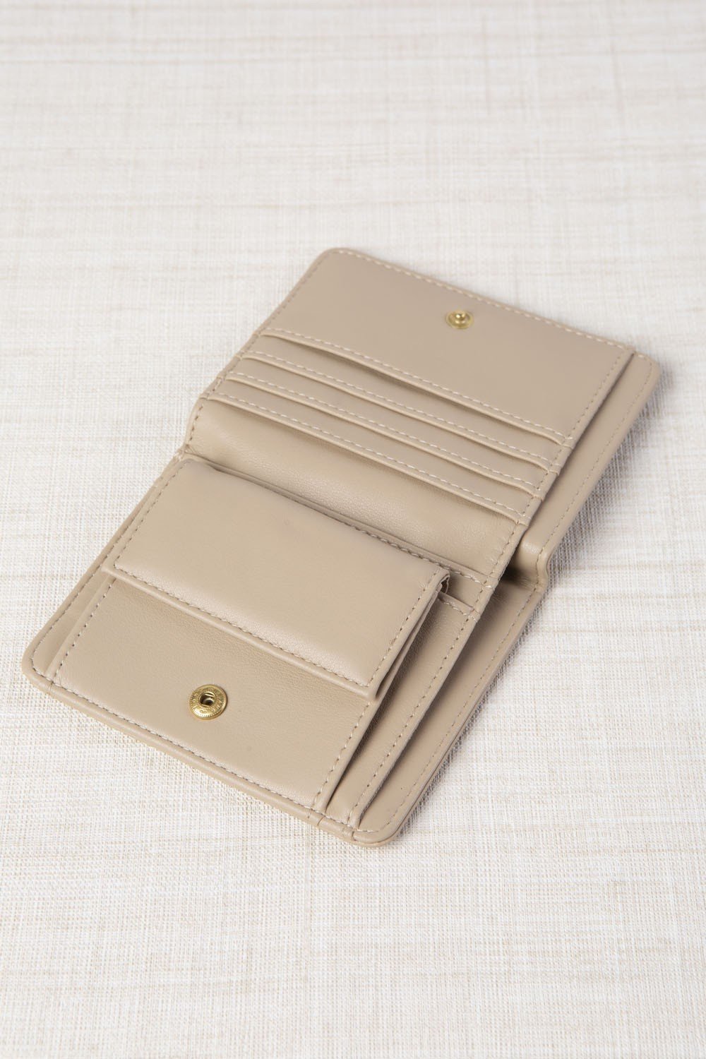 Cartera Monedero Trenzado Beige