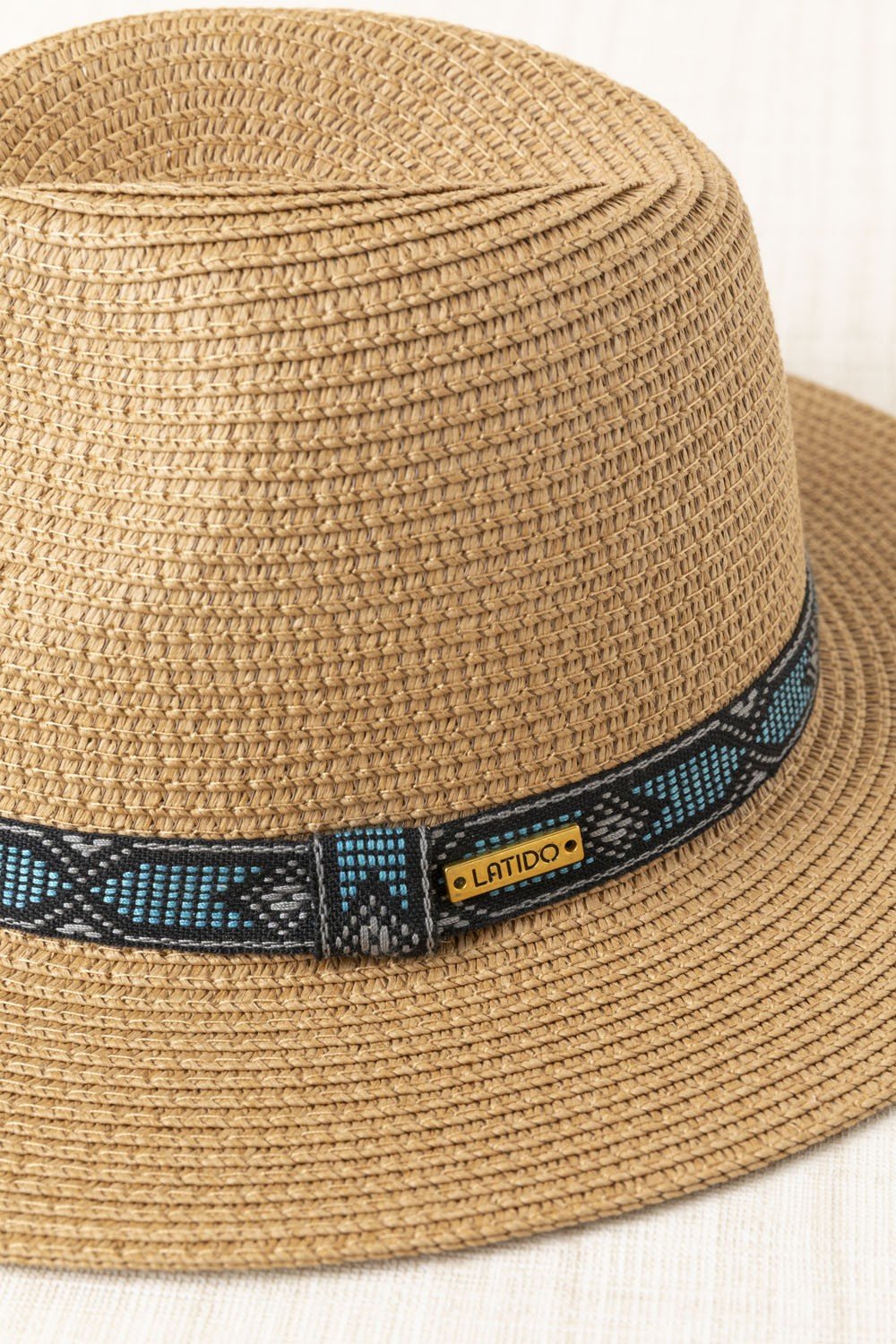 Sombrero Cinta Geométrica Azul