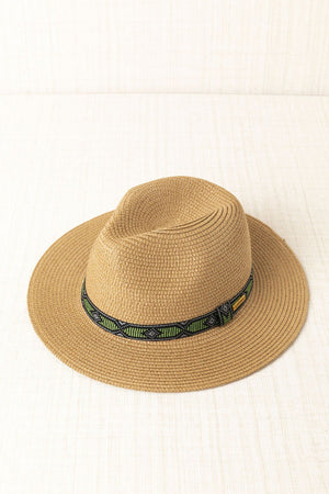 Sombrero Cinta Geométrica Verde