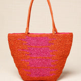 Bolso Capazo Rafia Fucsia