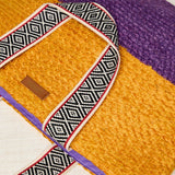 Bolso Capazo Rafia Bicolor Mostaza