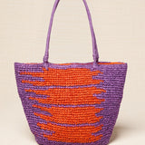 Bolso Capazo Rafia Morado