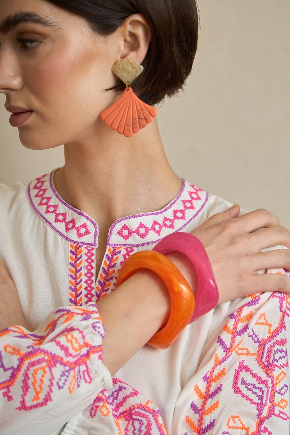 Pulsera Pulida Fucsia