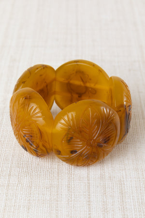 Pulsera Tallada Mostaza