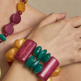 Fuchsia Color Resin Bracelet