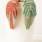 Diadema Bordada Palmera Naranja