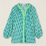 Blusa Rombo Bordada Verde