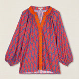 Blusa Rombo Bordada Fucsia
