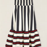Conjunto Top-Falda con Bordado Rojo