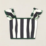 Conjunto Top-Falda con Bordado Verde