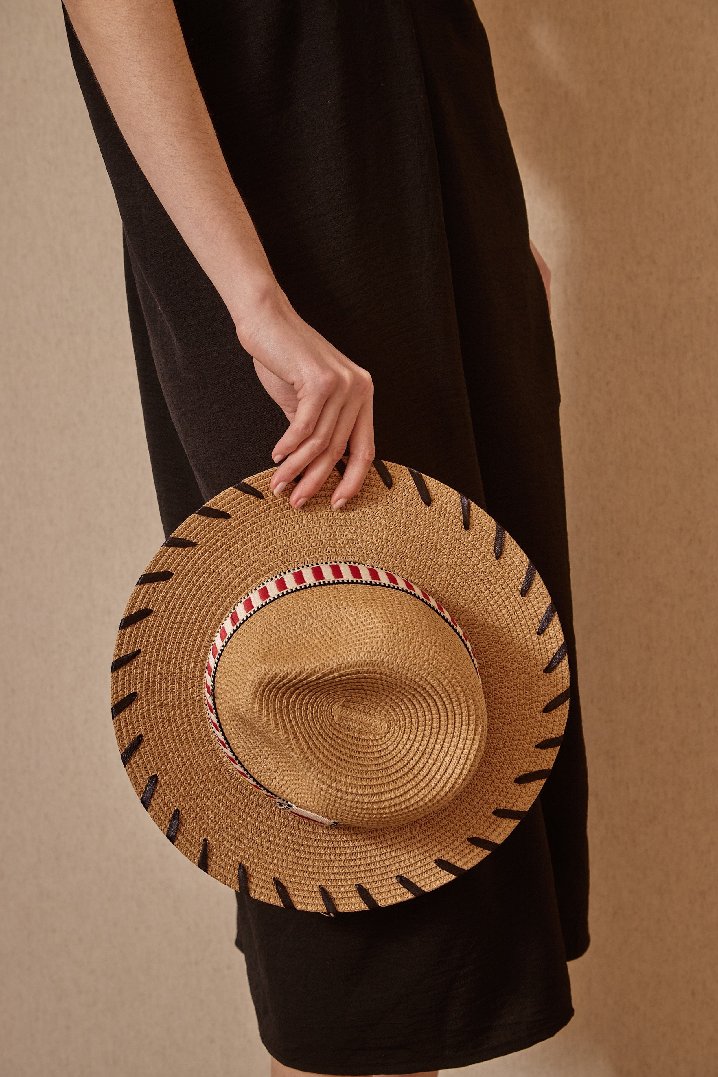 Sombrero Cinta Tejida Naranja