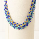 Blue Ethnic Choker Necklace