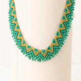 Collar Choker Étnico Verde