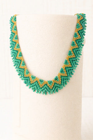 Green Ethnic Choker Necklace