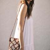 Bolso Mini Rombos Marrón