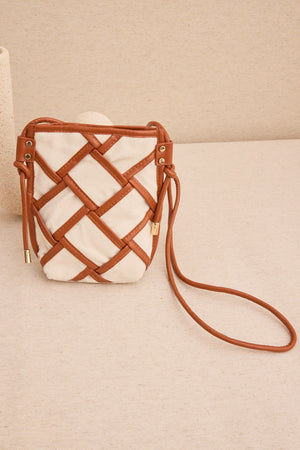 Bolso Mini Rombos Marrón
