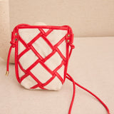 Bolso Mini Rombos Rojo