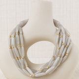 Collar Corto Tubular Gris