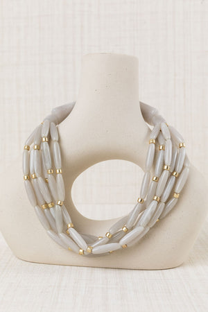 Collar Corto Tubular Gris