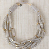 Collar Corto Tubular Gris