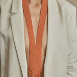 Aztec Orange Resin Necklace