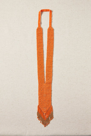 Aztec Orange Resin Necklace
