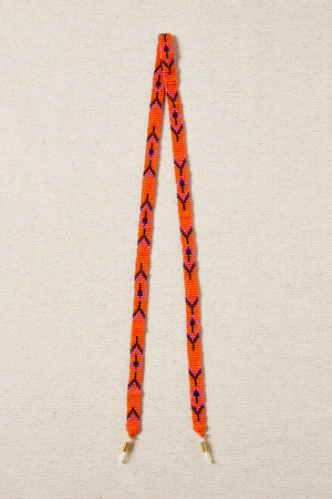 Long Necklace Orange Coral Resins