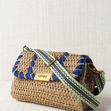 Mini Blue Raffia Bag