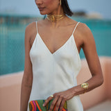 Simple gold-plated brass choker