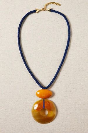 Collar Largo Donut Azul